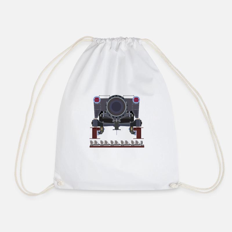 Steel Vengeance Rollercoaster Train - Drawstring Bag - white