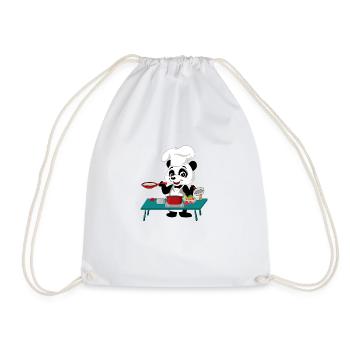 Panda Cuisinier - Sac de sport léger - blanc - Devant