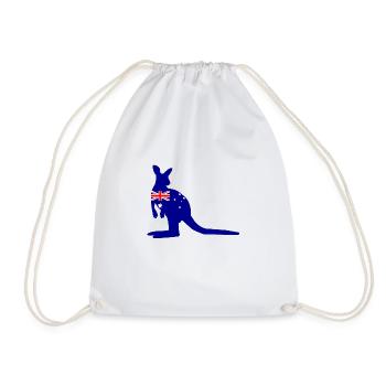 Drapeau australien kangourou - Sac de sport léger - blanc - Devant