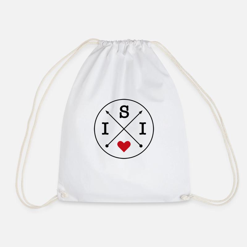 daddy - Drawstring Bag - white