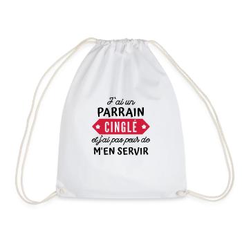 j'ai un parrain cinglé - Sac de sport léger - blanc - Devant