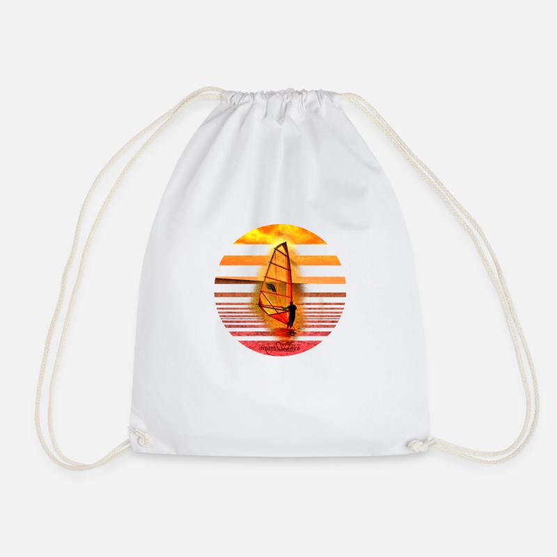 Windsurfer - Drawstring Bag - white