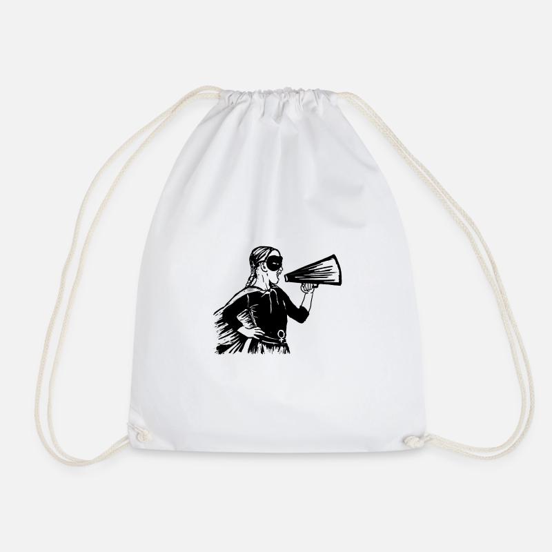 Girl power - Drawstring Bag - white