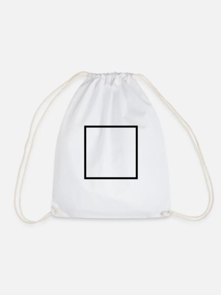 The Square! Ein minimalistisches, trendy Design - Turnbeutel - Weiß