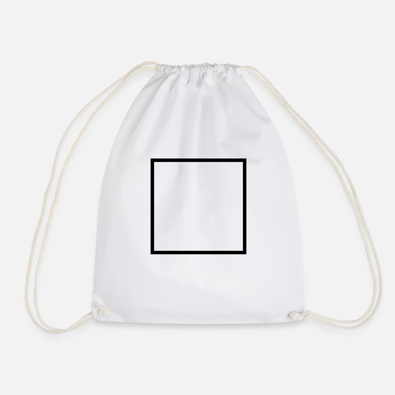 The Square! Ein minimalistisches, trendy Design - Turnbeutel - Weiß