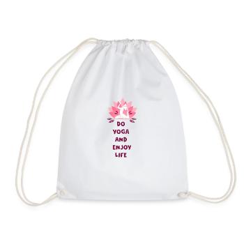 yoga - Drawstring Bag - white - Front