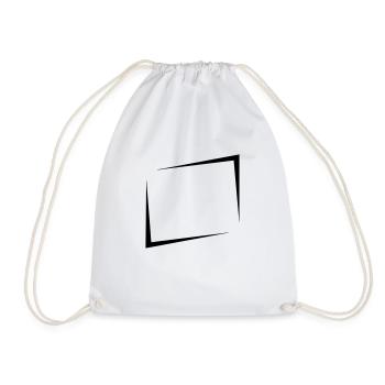 Cool shield rectangle - Drawstring Bag - white - Front