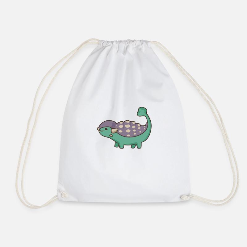 Dinosaurier-Drache Ankylosaurus - Turnbeutel - Weiß