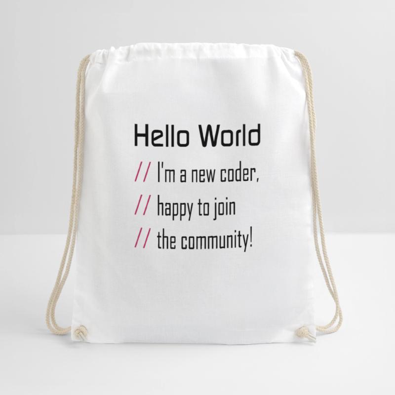 Hello World, 'm a new coder Sac de sport léger