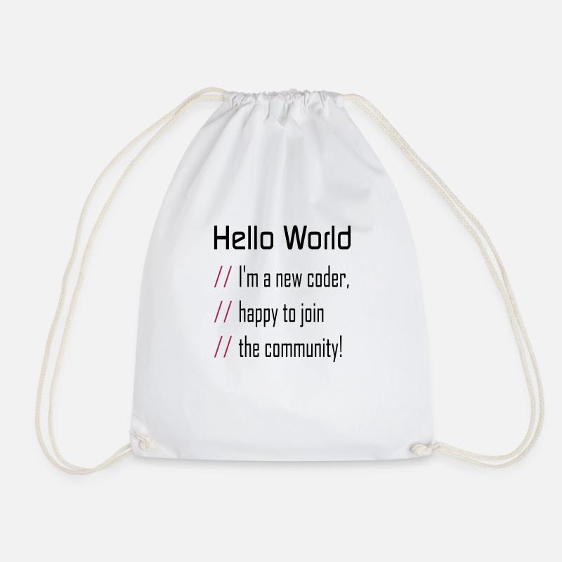 Hallo Welt, mein neuer Programmierer - Turnbeutel - Weiß