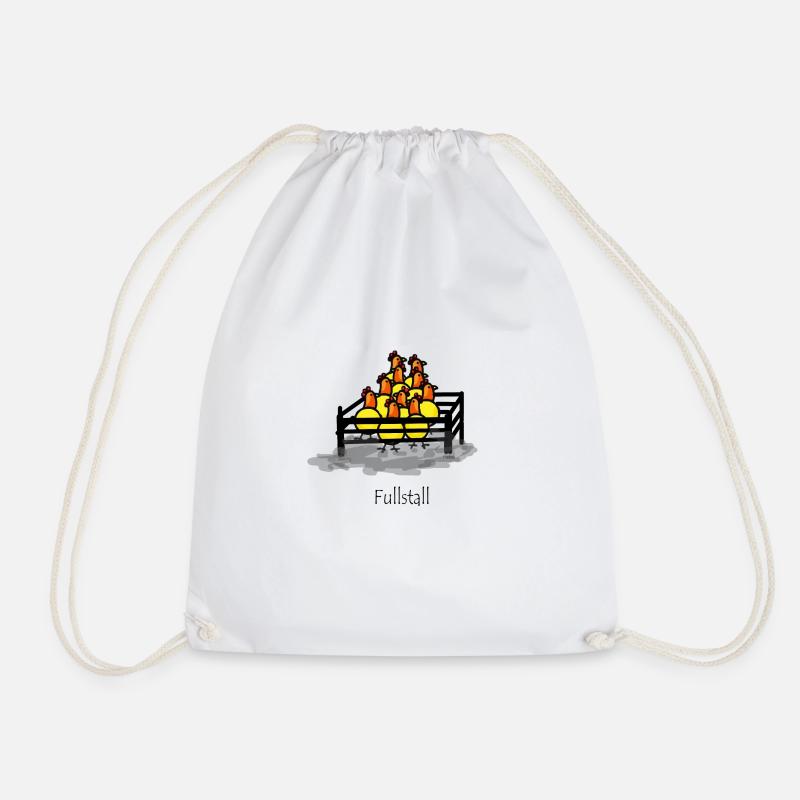 Paraglider Paragliding Chicken acro - Drawstring Bag - white