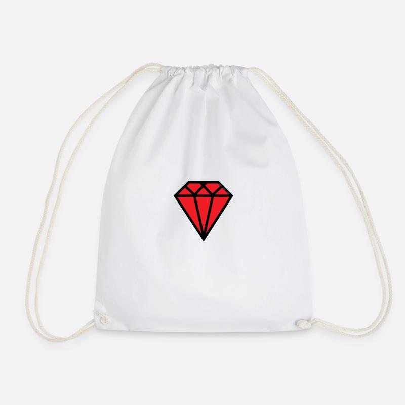 ruby - Drawstring Bag - white