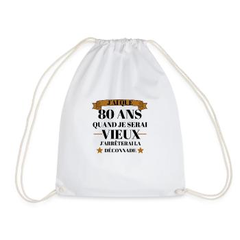 80e anniversaire pour grand-père et grand-mère - Sac de sport léger - blanc - Devant