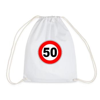 50e anniversaire 50 - panneau routier - enseigne - Sac de sport léger - blanc - Devant