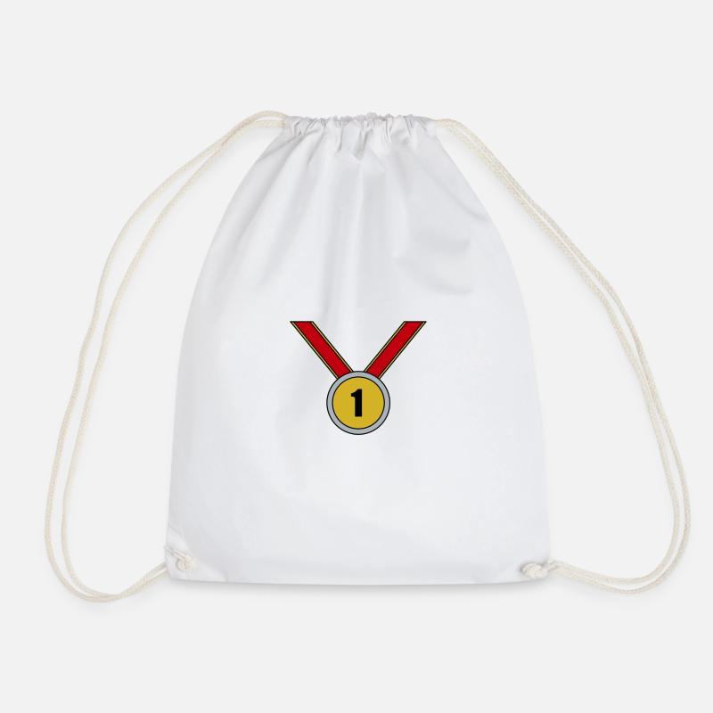1st place medal - Drawstring Bag - white