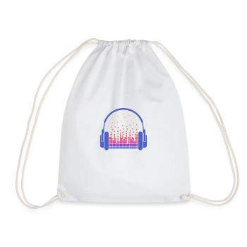 MUSIQUE, casque, casque DJ - Sac de sport léger - blanc - Devant