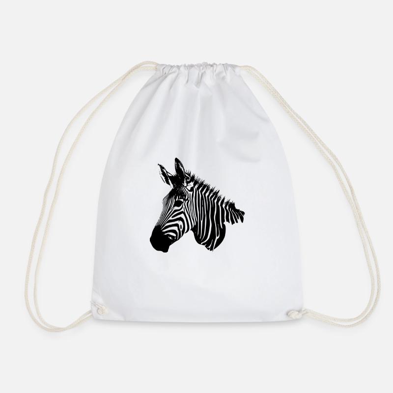 Zebra - Turnbeutel - Weiß