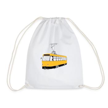 Dresden Tram - Drawstring Bag - white - Front