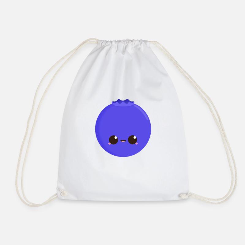 Kawaii Blaubeere - Turnbeutel - Weiß