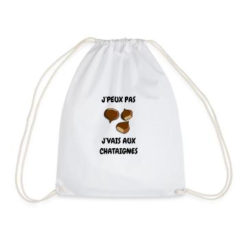 J’peux pas j’vais au châtaignes - Sac de sport léger - blanc - Devant