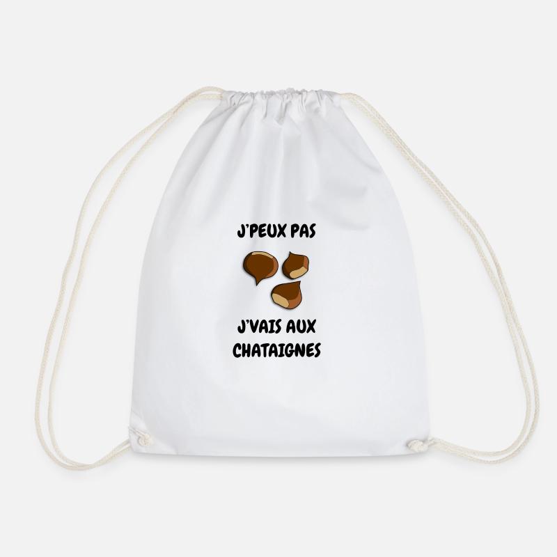 J’peux pas j’vais au châtaignes - Sac de sport léger - blanc