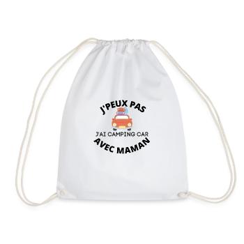 j'peux pas j'ai camping car avec maman - Sac de sport léger - blanc - Devant