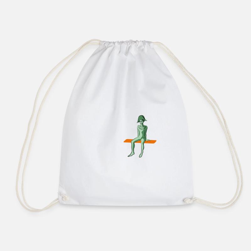 arlequin en vert - Sac de sport léger - blanc