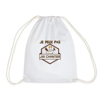 Je peux pas j'ai chantier - Sac de sport léger - blanc - Devant