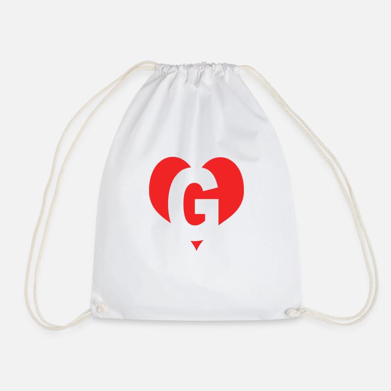 G - Drawstring Bag - white