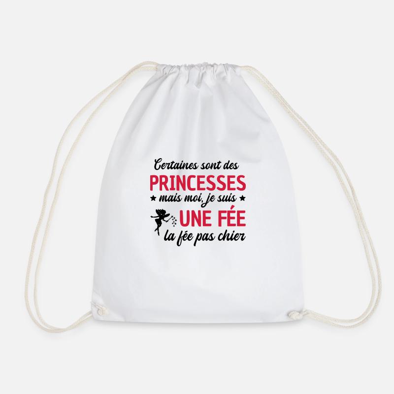 Princesses mais une fée / la fée pas chier - Sac de sport léger - blanc
