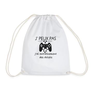 Je peux pas j'ai entrainement des doigts - Sac de sport léger - blanc - Devant
