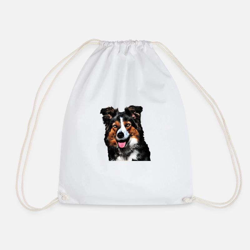 Border Collie 2 - Turnbeutel - Weiß