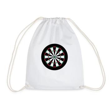 Dart - NEW - DARTSCHEIBE - customizable - Drawstring Bag - white - Front