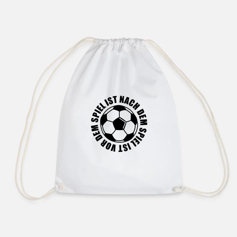 AFTER THE GAME IS BEFORE THE GAME - Drawstring Bag - white