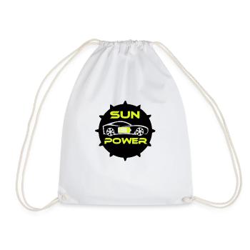 e-car, e-mobility, electric car, zoe, EV-driver, - Drawstring Bag - white - Front