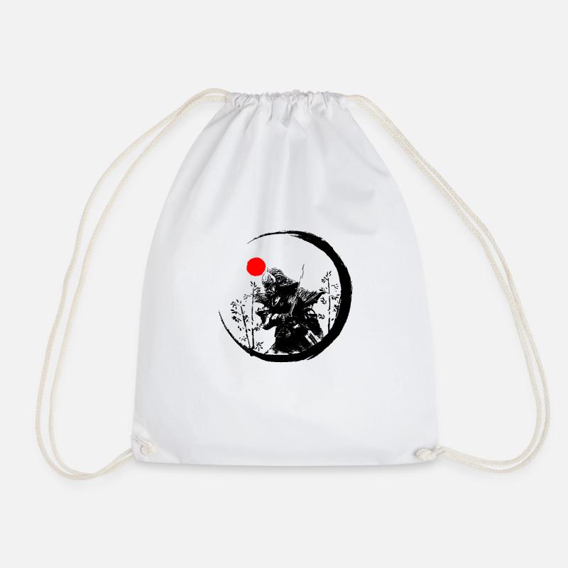 samurai 2 - Drawstring Bag - white