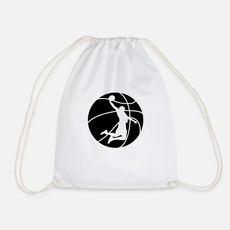 Man Gift Basketball Player Athlete - Drawstring Bag - white