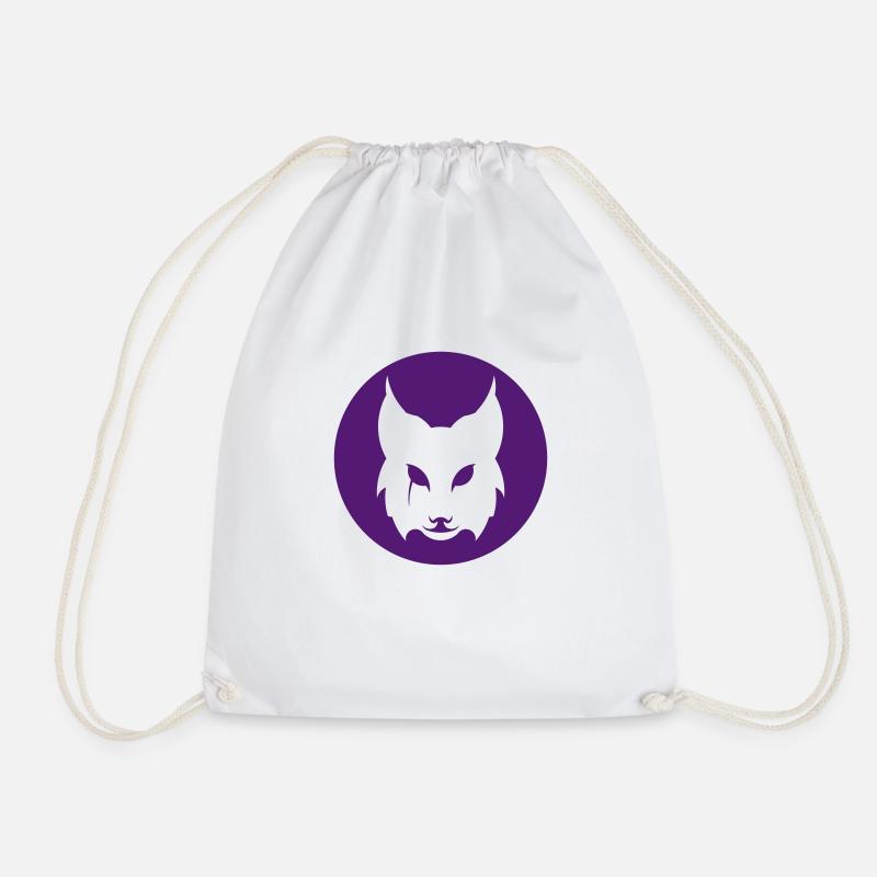 purple panzer logo - Drawstring Bag - white