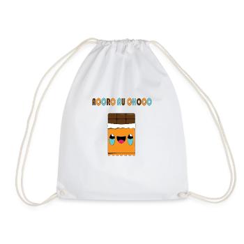 chocolat mignons - Sac de sport léger - blanc - Devant