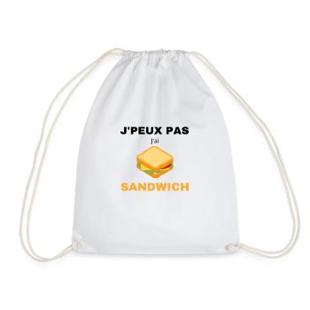 je ne peux pas j'ai sandwich - Sac de sport léger - blanc - Devant