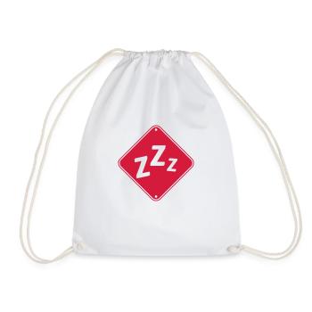 Zzz Attention snoring - Drawstring Bag - white - Front