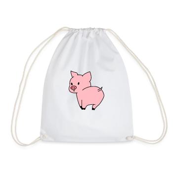 Süßes Schwein - Turnbeutel - Weiß - Vorne