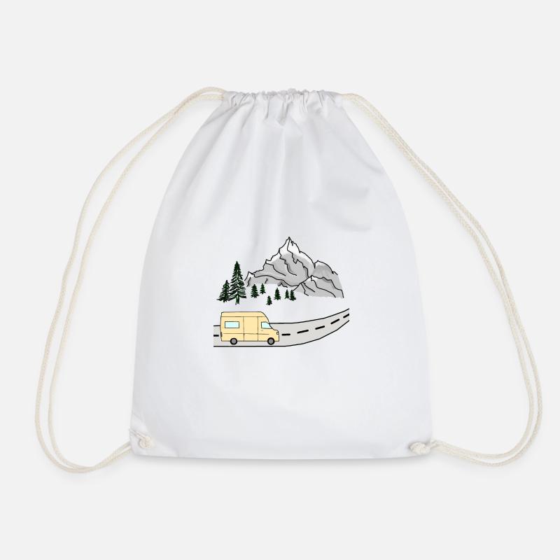VAN LIFE VANLIFER NOMADS - Drawstring Bag - white