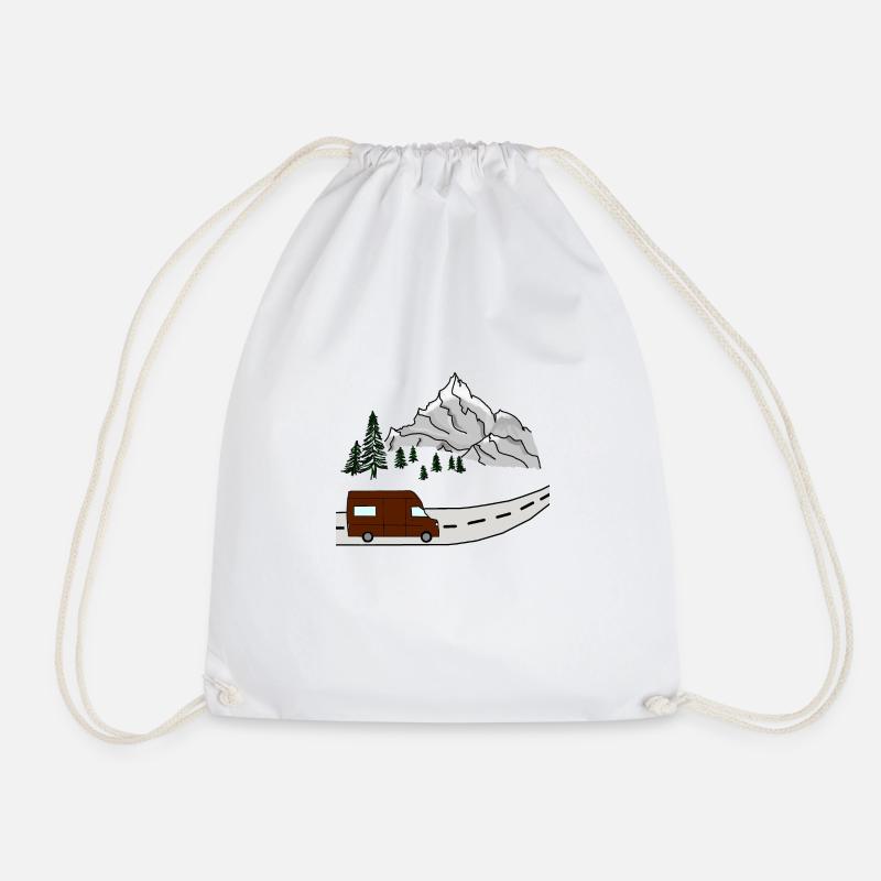 van life - Drawstring Bag - white