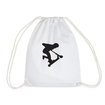 Trick scooter - Drawstring Bag - white - Front
