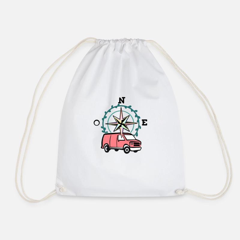 VAN LIFE - Drawstring Bag - white