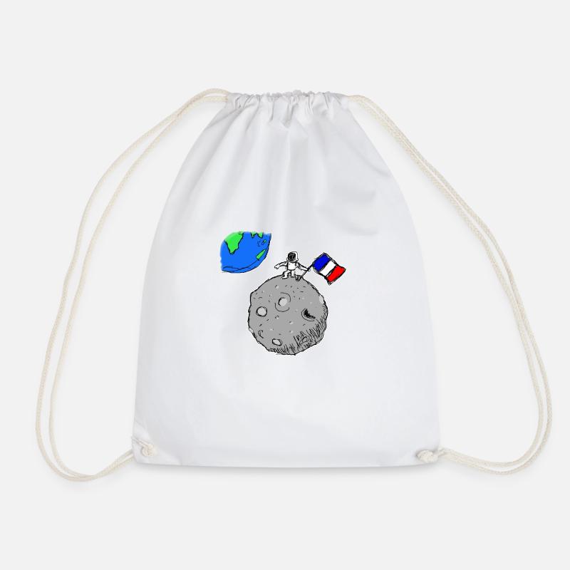 ASTRONAUT MOON - Drawstring Bag - white