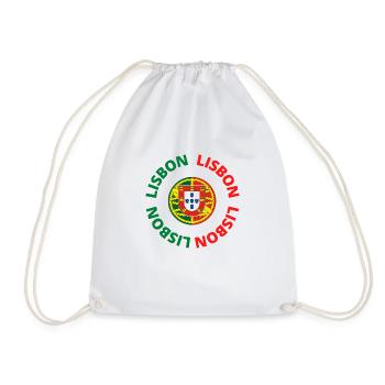 Lisbon - Portugal - Drawstring Bag - white - Front