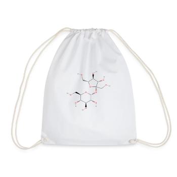 Sugar Molecule - Colored Structural Formula - Drawstring Bag - white - Front