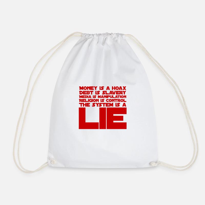 Religion is control - Drawstring Bag - white